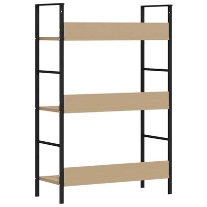 Bücherregal 3 Regalböden Eiche 60×27,6×90,5 cm Holzwerkstoff