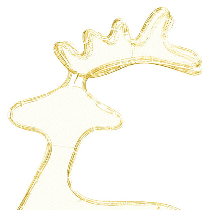 Rentier Weihnachtsdekoration mit Mesh 306 LEDs 60x24x89 cm