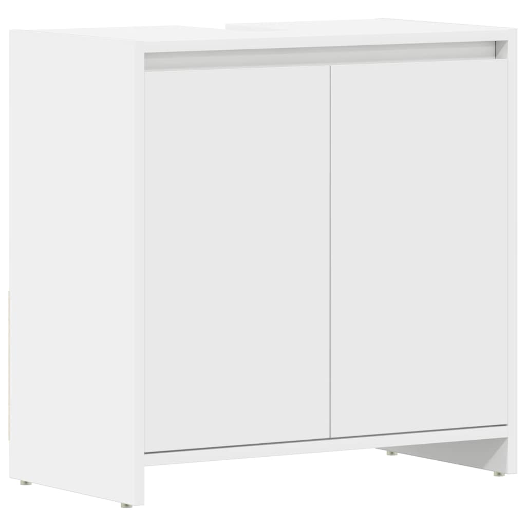 Badezimmerschrank Weiß 60x33x61 cm Holzwerkstoff
