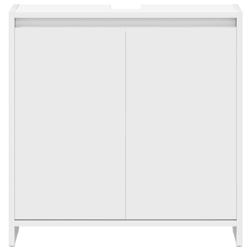 Badezimmerschrank Weiß 60x33x61 cm Holzwerkstoff