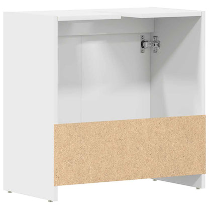 Badezimmerschrank Weiß 60x33x61 cm Holzwerkstoff