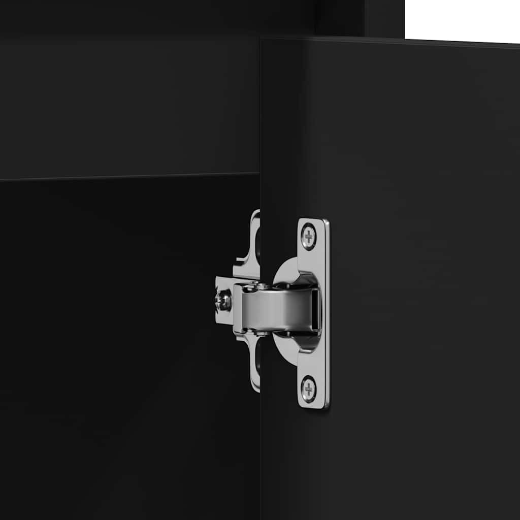 Badezimmerschrank Schwarz 60x33x61 cm Holzwerkstoff