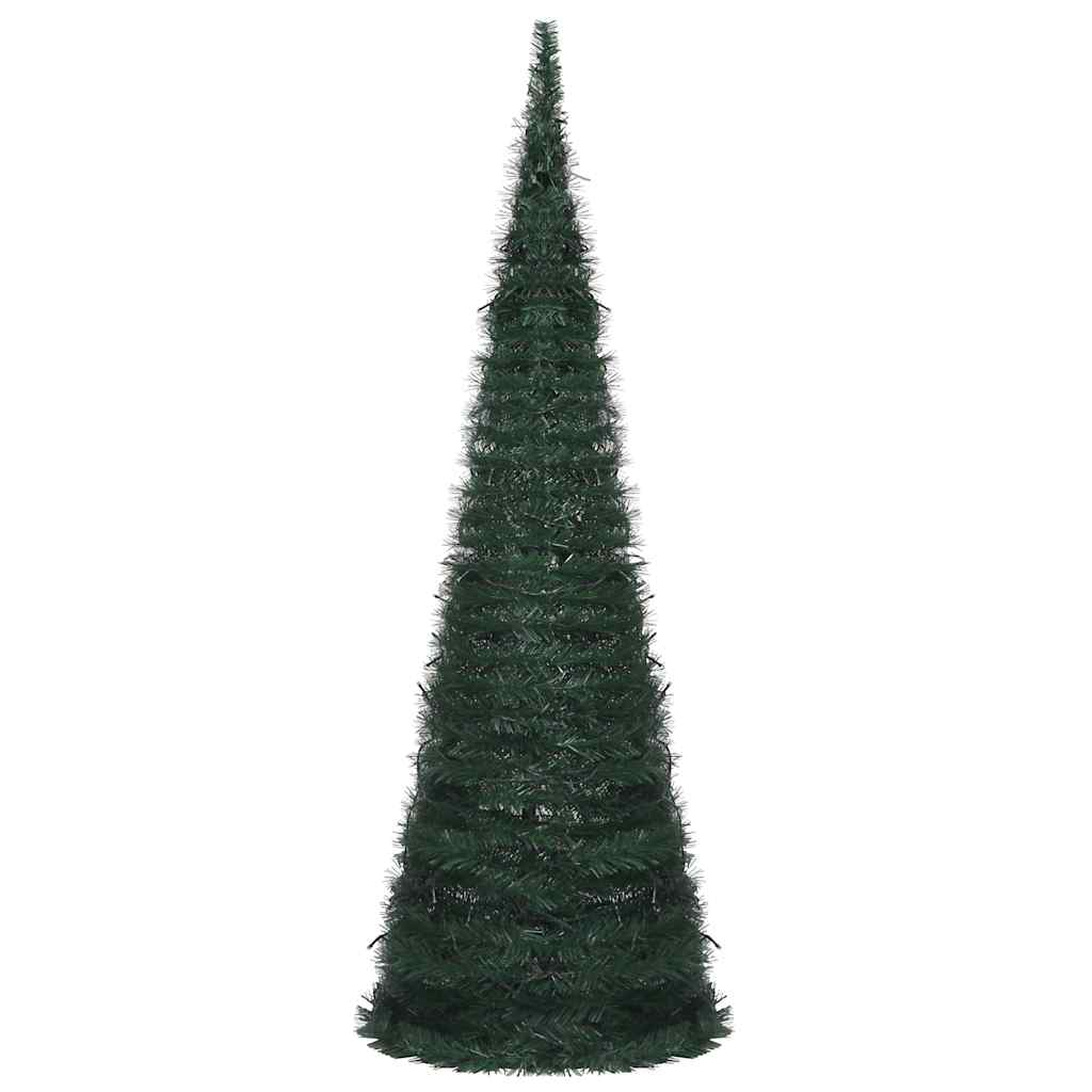 Künstlicher Pop-Up-Weihnachtsbaum mit Beleuchtung Grün 180 cm