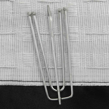 Verdunkelungsvorhänge Haken Leinenoptik 2Stk. Schwarz 140x225cm