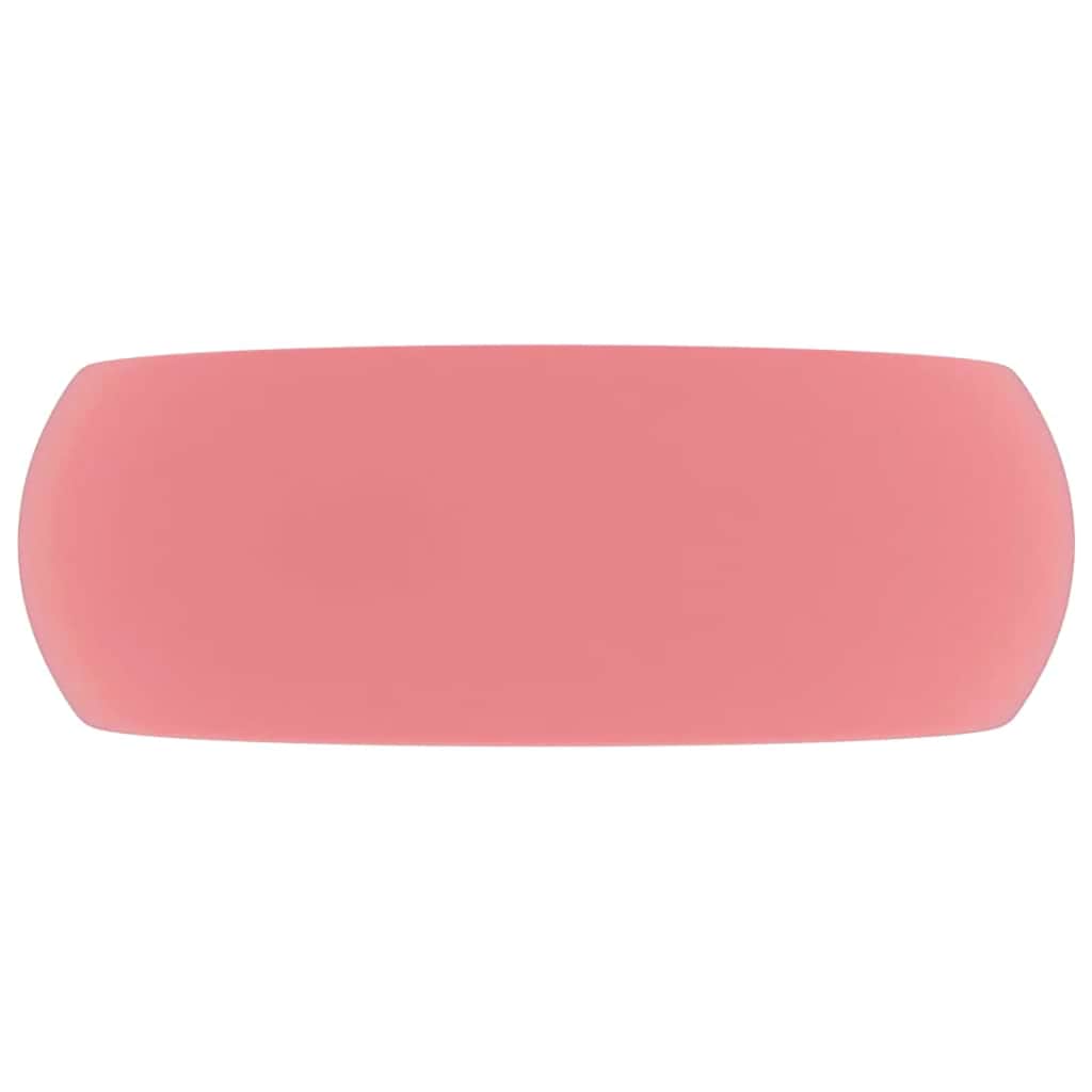 Luxuriöses Waschbecken Rund Matt Rosa 40x15 cm Keramik