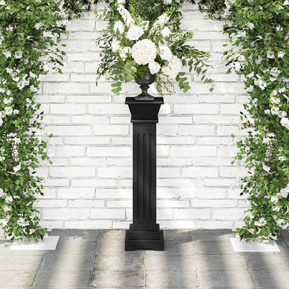 Klassischer Säulen-Pflanzenständer Schwarz 17x17x66 cm MDF