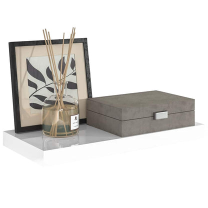 Schweberegal Hochglanz-Weiß 50x23x3,8 cm MDF