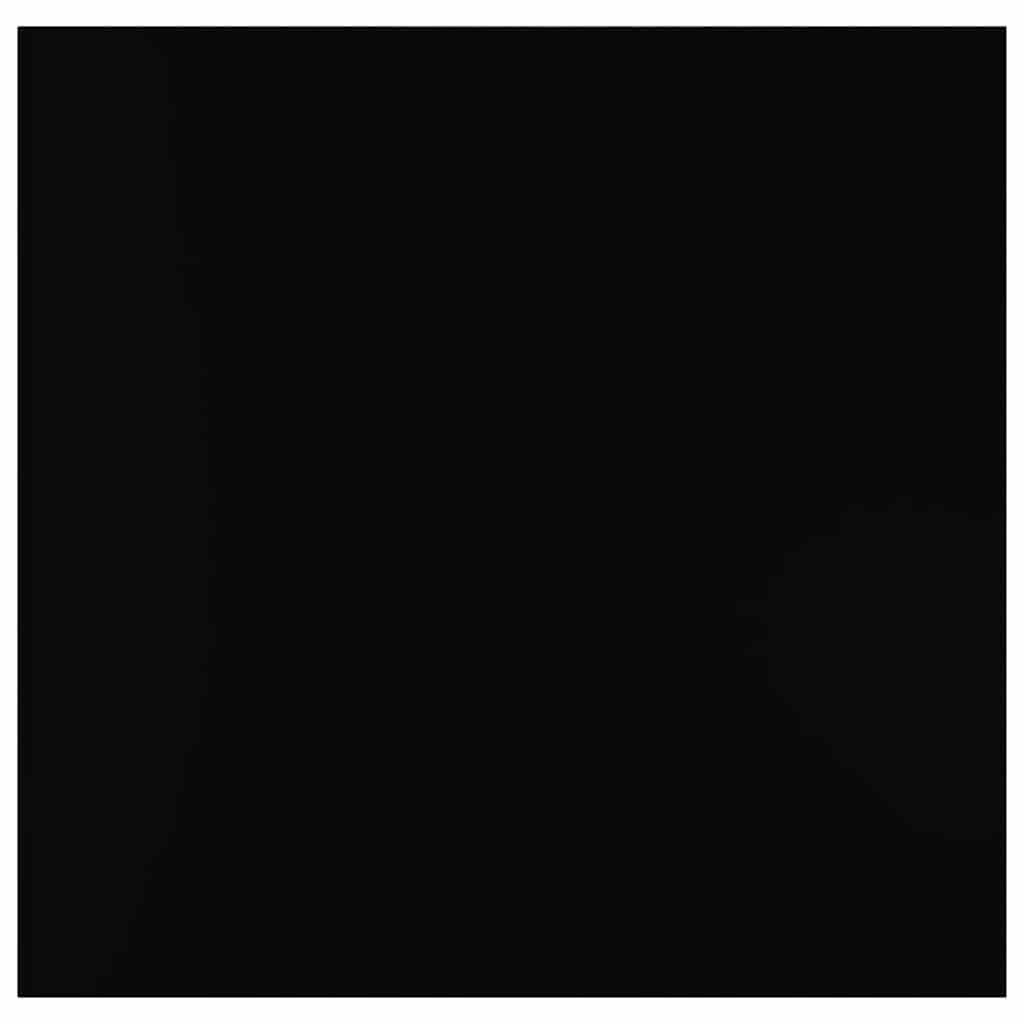 Schweberegale 4 Stk. Hochglanz-Schwarz 23x23,5x3,8 cm MDF