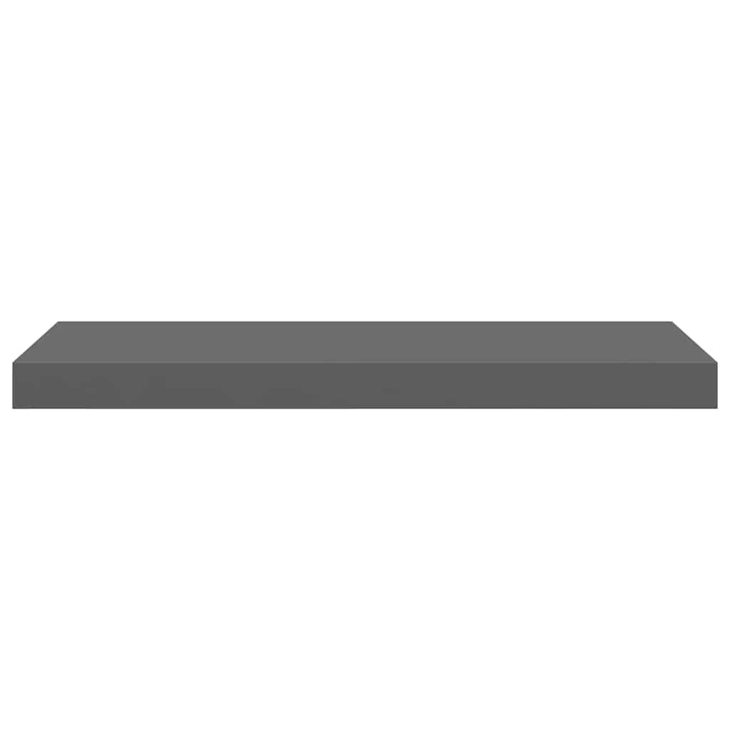 Schweberegale 4 Stk. Hochglanz-Grau 60x23,5x3,8 cm MDF