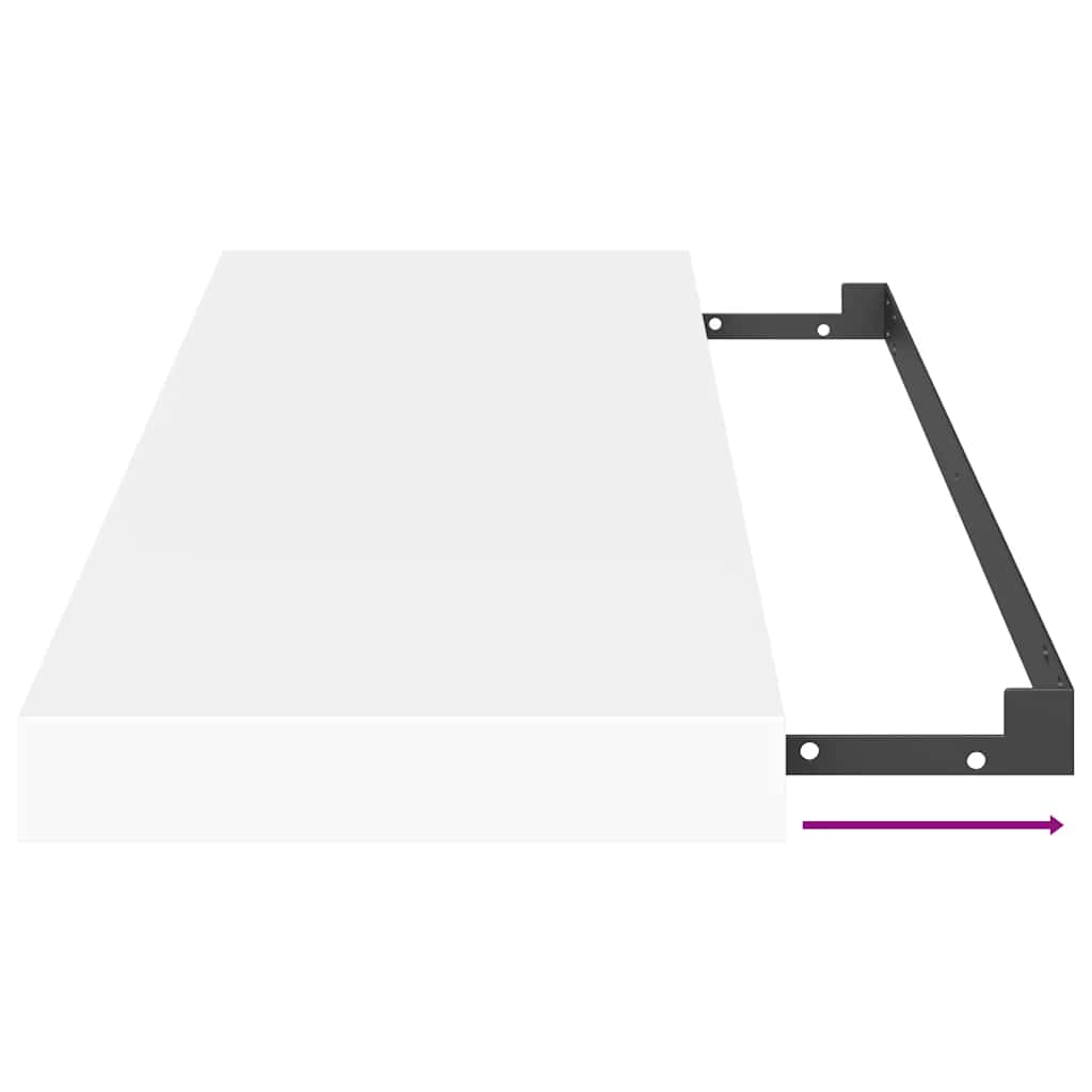 Schweberegale 4 Stk. Weiß 80x23,5x3,8 cm MDF