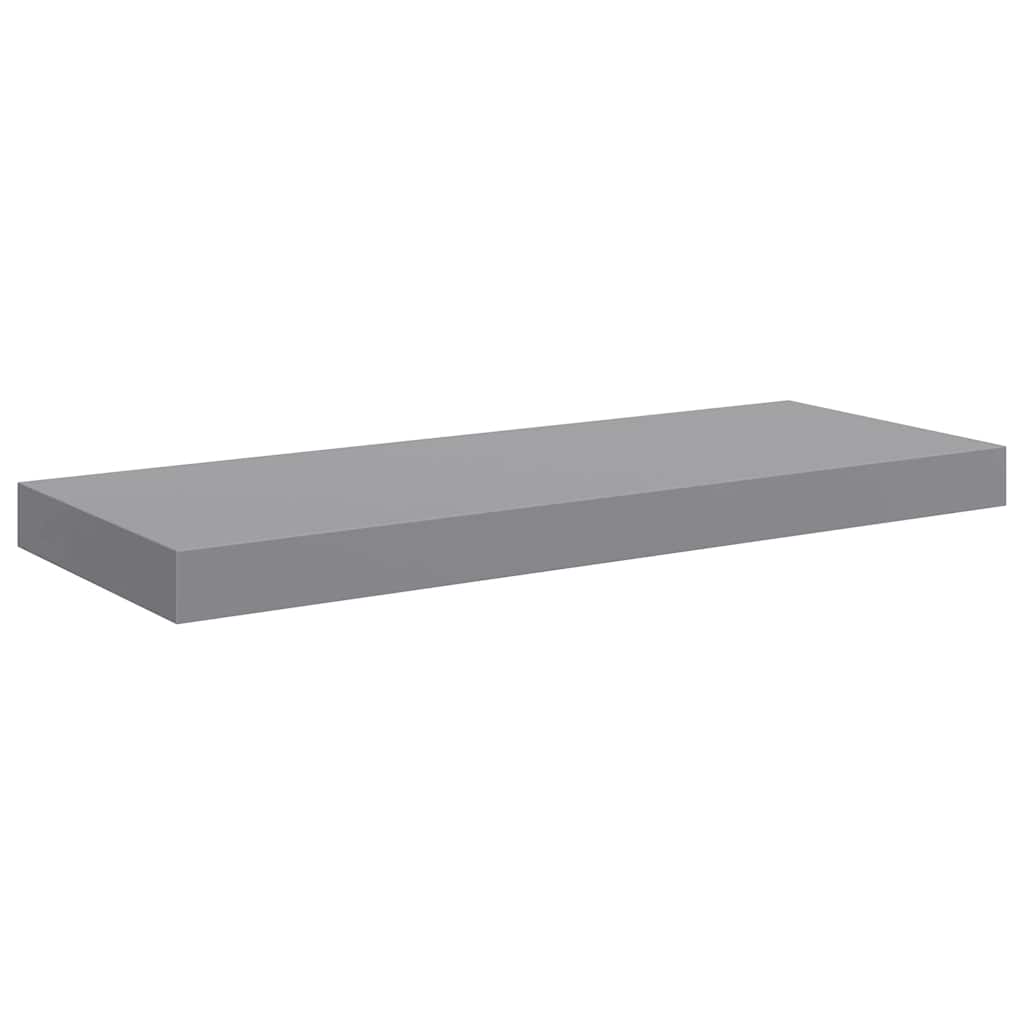 Schwebende Wandregale 2 Stk. Grau 60x23,5x3,8cm MDF