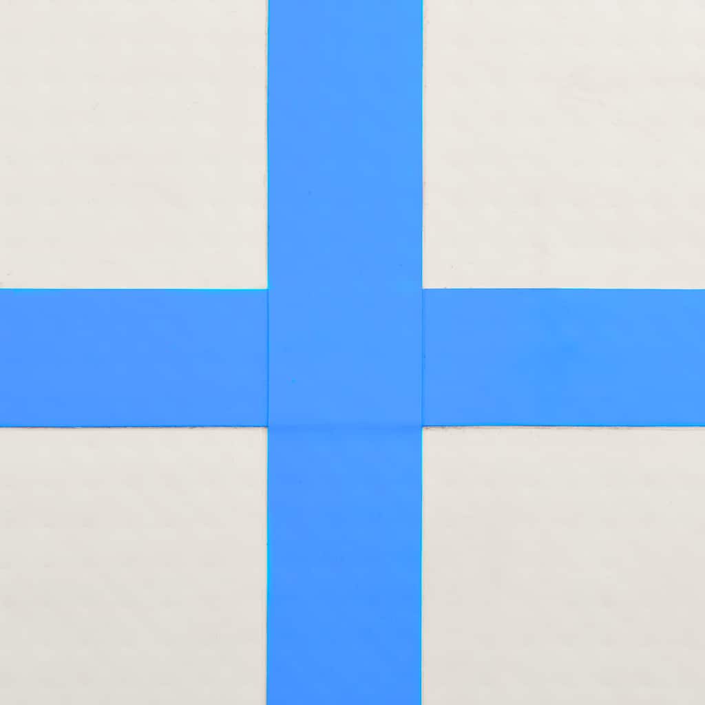 Aufblasbare Gymnastikmatte mit Pumpe 300x100x20 cm PVC Blau