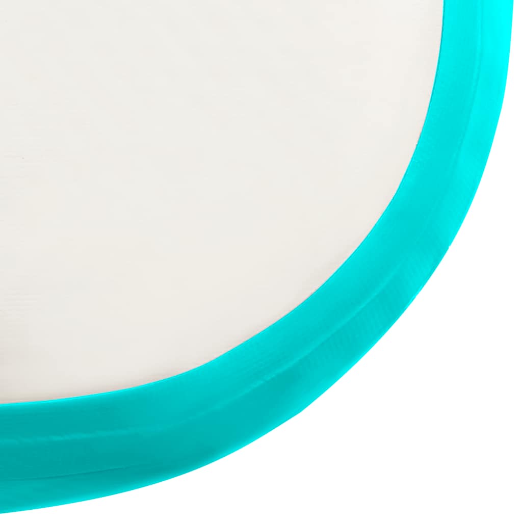 Aufblasbare Gymnastikmatte mit Pumpe 300x100x20 cm PVC Grün