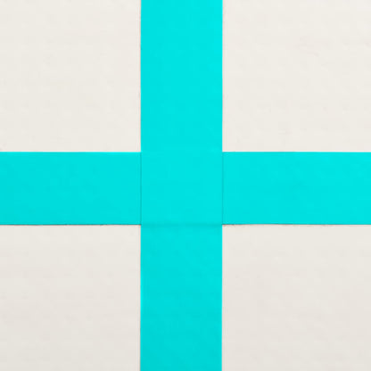 Aufblasbare Gymnastikmatte mit Pumpe 400x100x20 cm PVC Grün