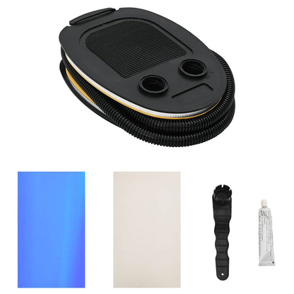 Aufblasbare Gymnastik-Rolle mit Pumpe 120x75 cm PVC Blau