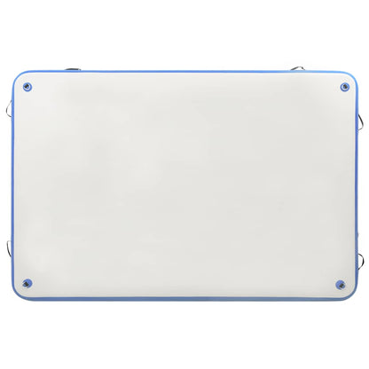 Aufblasbare Schwimmmatte Blau und Weiß 300x150x15 cm