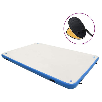 Aufblasbare Schwimmmatte Blau und Weiß 300x300x15 cm