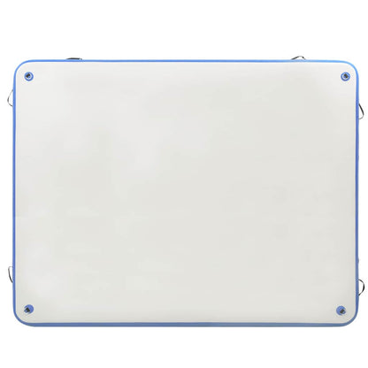 Aufblasbare Schwimmmatte Blau und Weiß 300x300x15 cm