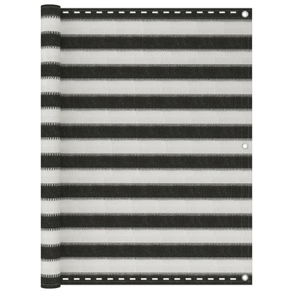 Balkon-Sichtschutz HDPE 120x400 cm Anthrazit und Weiß