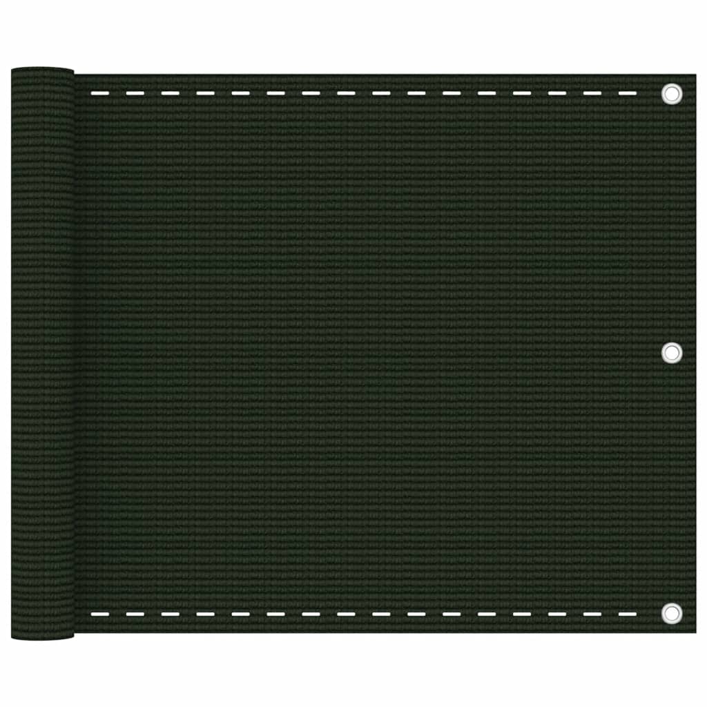 Balkon-Sichtschutz Dunkelgrün 75x500 cm HDPE