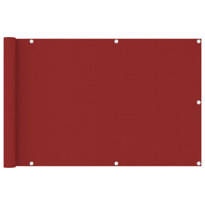 Balkon-Sichtschutz Rot 90x400 cm HDPE