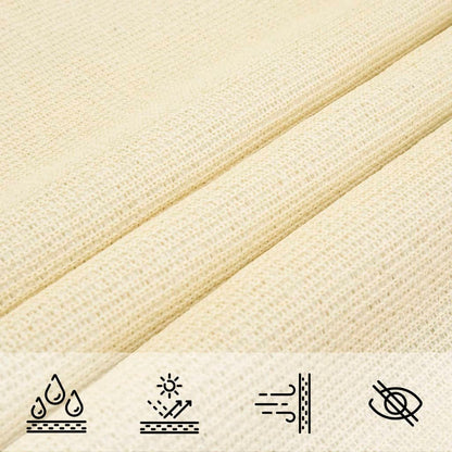 Sonnensegel 160 g/m² Creme 5x6x6 m HDPE