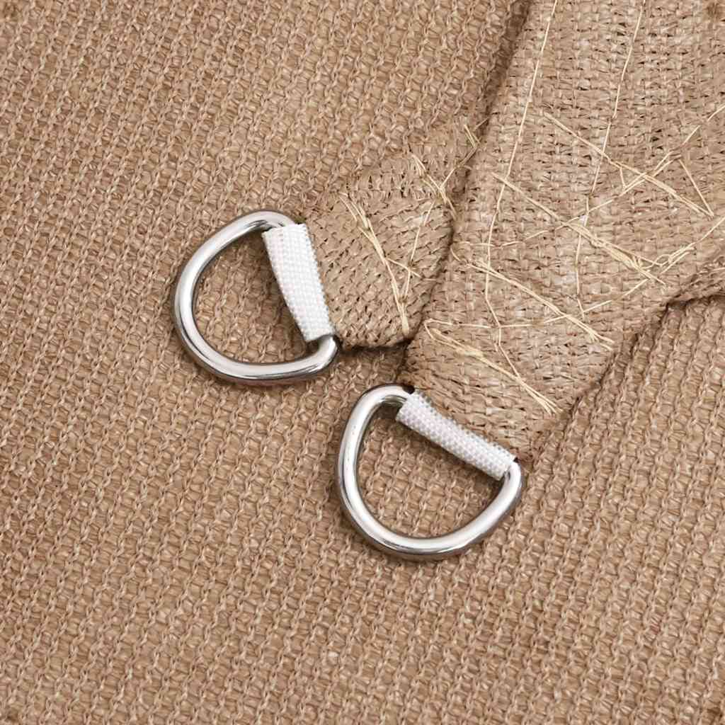 Sonnensegel 160 g/m² Taupe 3,5x3,5x4,9 m HDPE