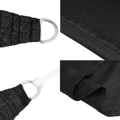 Sonnensegel 160 g/m² Schwarz 4x4 m HDPE