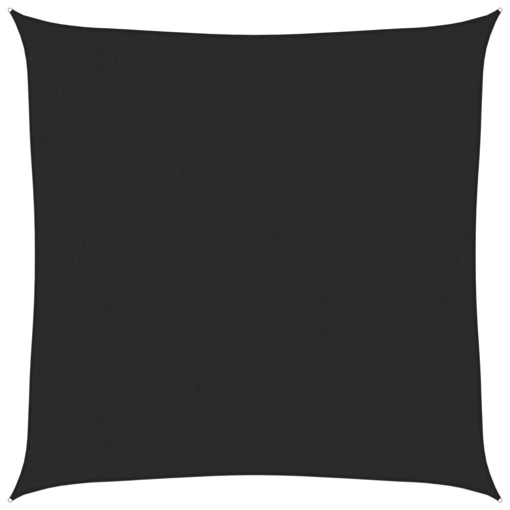 Sonnensegel 160 g/m² Schwarz 6x6 m HDPE