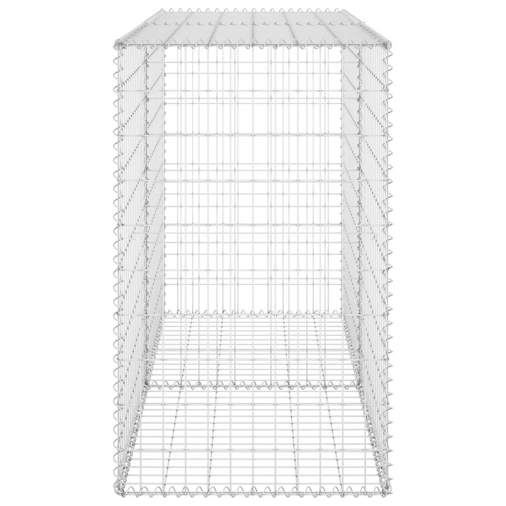 Gabionenwand mit Abdeckung Verzinkter Stahl 150x60x100 cm
