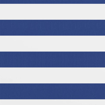 Balkon-Sichtschutz Weiß und Blau 120x600 cm Oxford-Gewebe