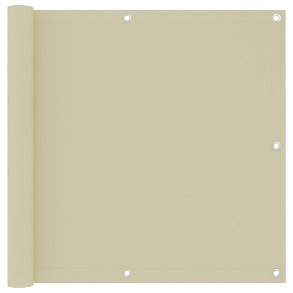 Balkon-Sichtschutz Creme 90x300 cm Oxford-Gewebe
