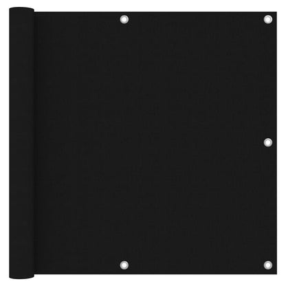 Balkon-Sichtschutz Schwarz 90x500 cm Oxford-Gewebe