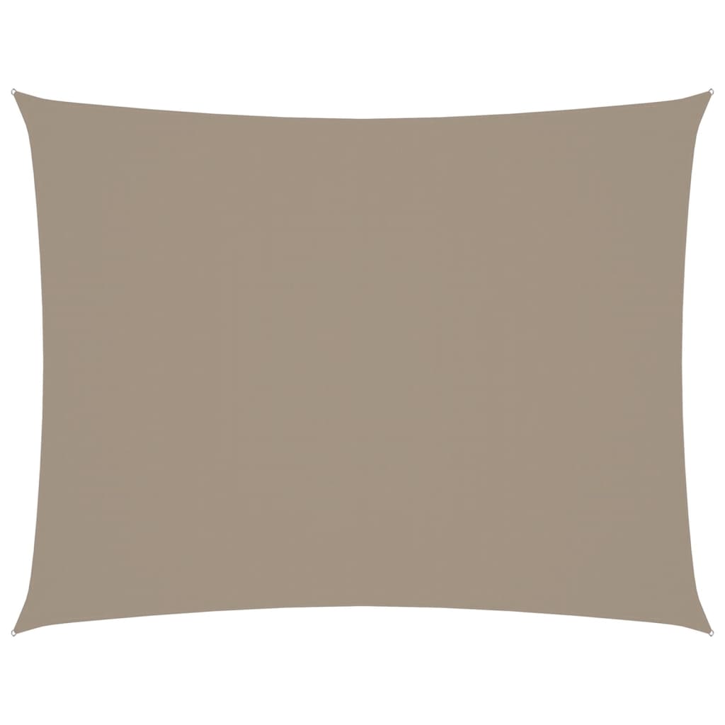 Sonnensegel Oxford-Gewebe Rechteckig 3,5x4,5 m Taupe