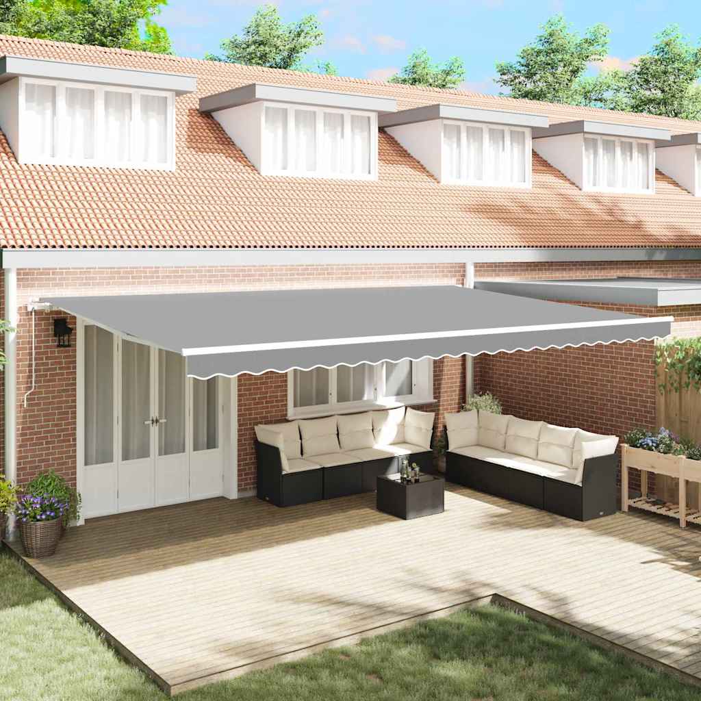 Markisenrahmen Weiß 600 x 350 cm Aluminium