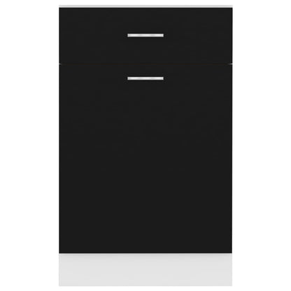 Schubunterschrank Lyon Schwarz 50x46x81,5 cm Holzwerkstoff