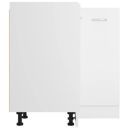 Eckunterschrank Lyon Weiß 75,5x75,5x81,5 cm Holzwerkstoff