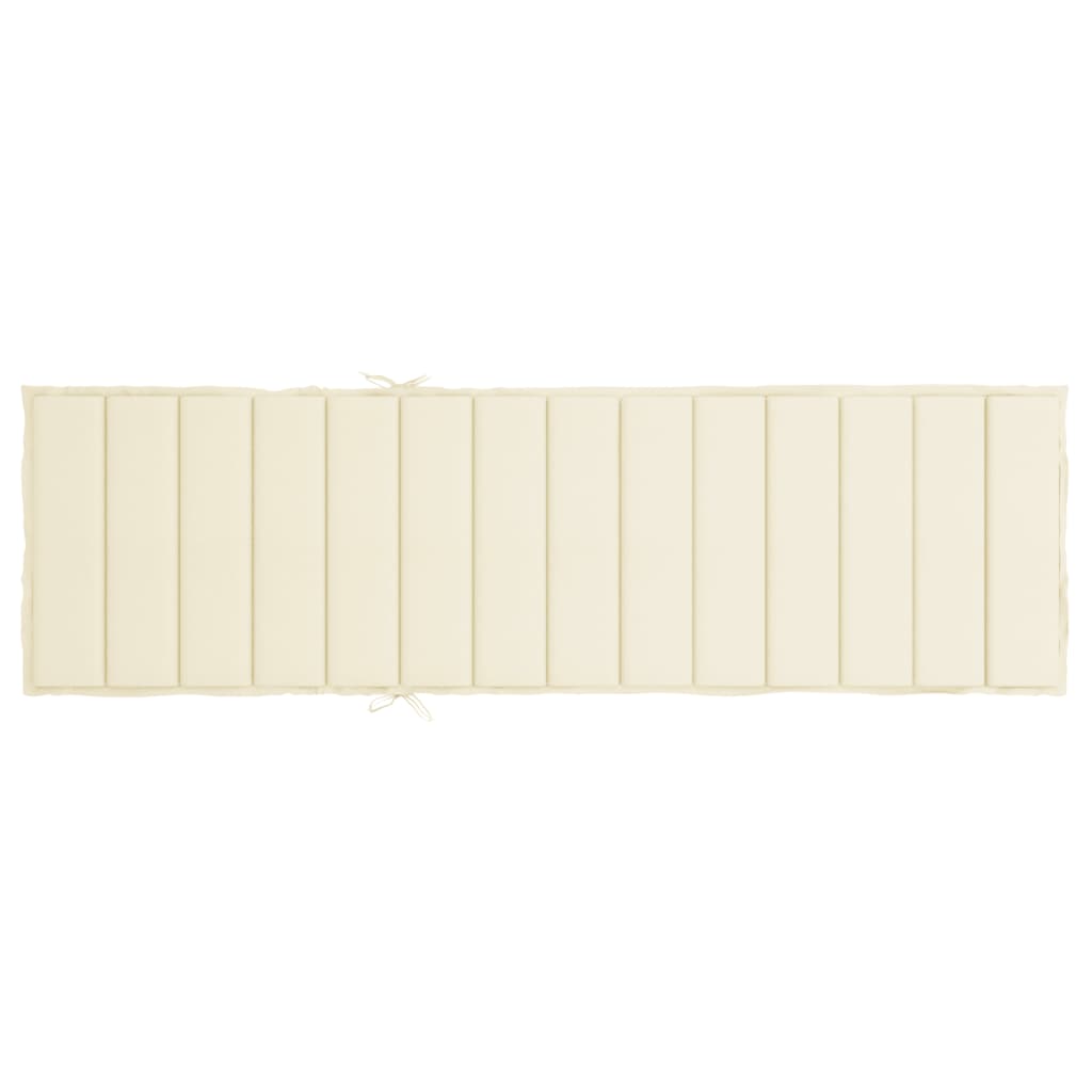 Sonnenliegen-Auflage Creme 200x70x3 cm Oxford-Gewebe