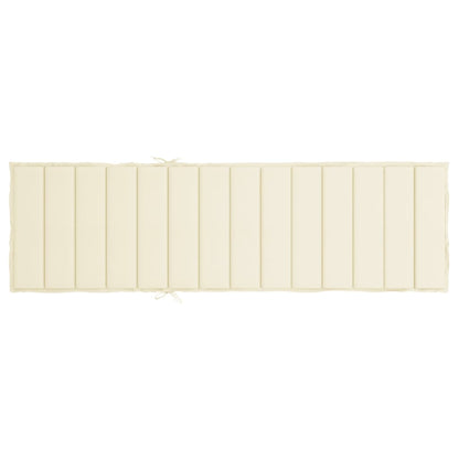 Sonnenliegen-Auflage Creme 200x70x3 cm Oxford-Gewebe