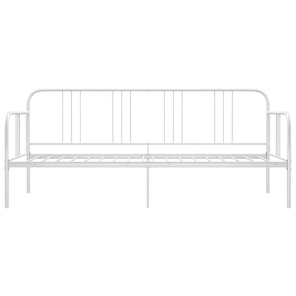 Schlafsofa Bettgestell Weiß Metall 90x200 cm