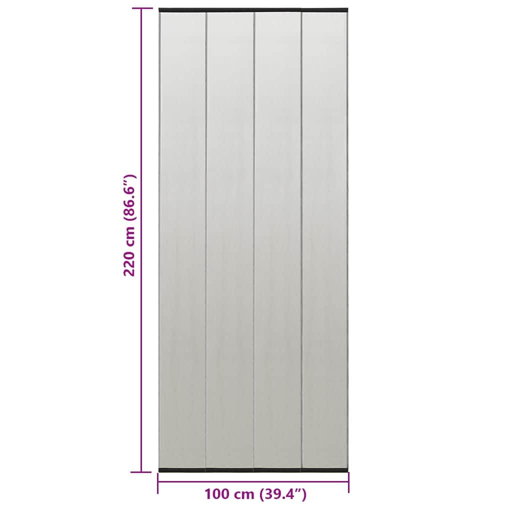 Insektenschutz für Türen Schwarz 100x220 cm Polyester