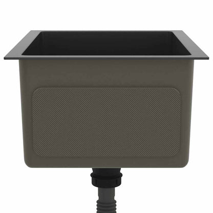 Handgemachte Einbauspüle Schwarz Edelstahl