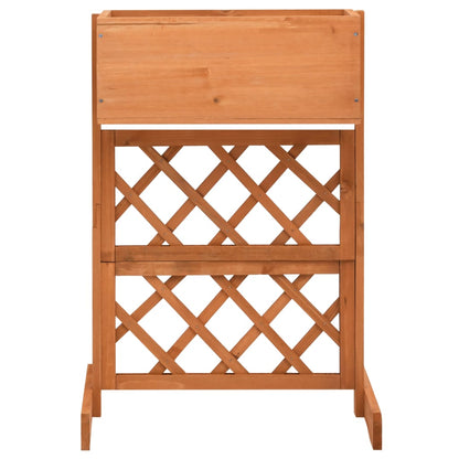 Garten-Spalier mit Blumenkasten Orange 45x30x74 cm Tannenholz
