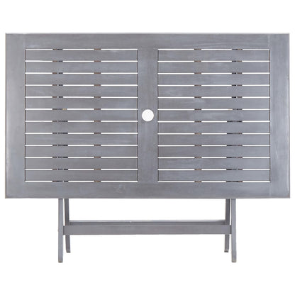 7-tlg. Garten-Essgruppe Massivholz Akazie Grau