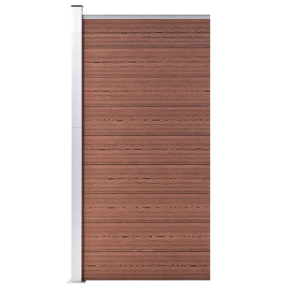 Zaunelement WPC 95x186 cm Braun