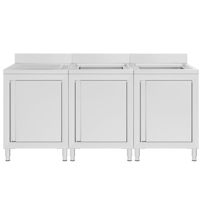 Gastro-Spülenunterschrank 180x60x96 cm Edelstahl