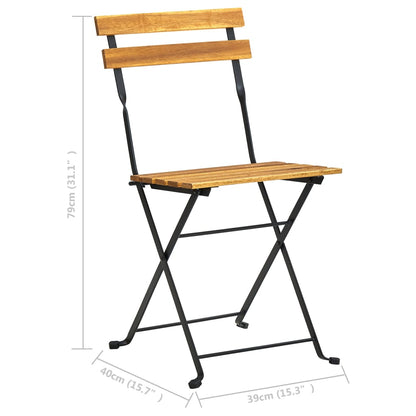 7-tlg. Garten-Essgruppe Klappbar Akazie Massivholz