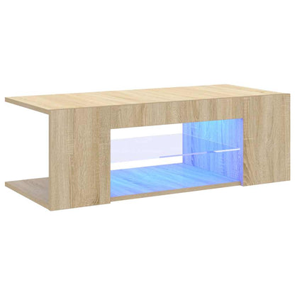 TV-Schrank mit LED-Leuchten Sonoma-Eiche 90x39x30cm