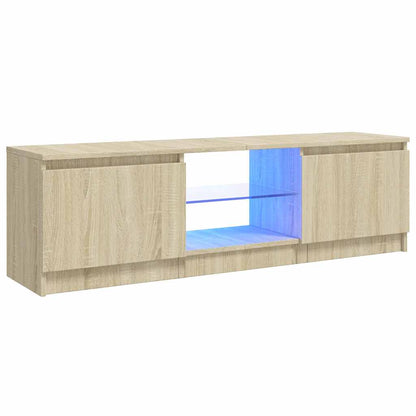 TV-Schrank mit LED-Leuchten Sonoma-Eiche 120x30x36 cm