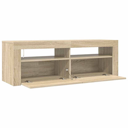 TV-Schrank mit LED-Leuchten Sonoma-Eiche 120x35x40 cm